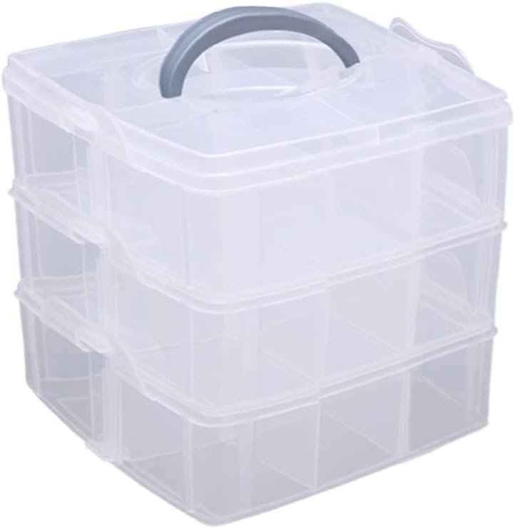 LZYMSZ 3-Tier Adjustable Stackable Compartment Slot Plastic Storage Box Review